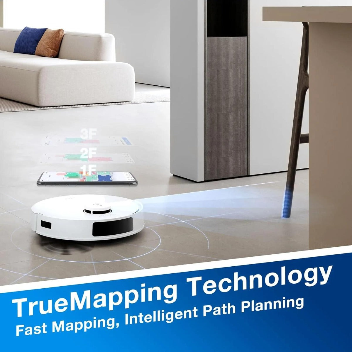 Ecovacs - Deebot N20 Pro Plus Bagless Robot Vacuum & Mop - White - Wholesales Supply