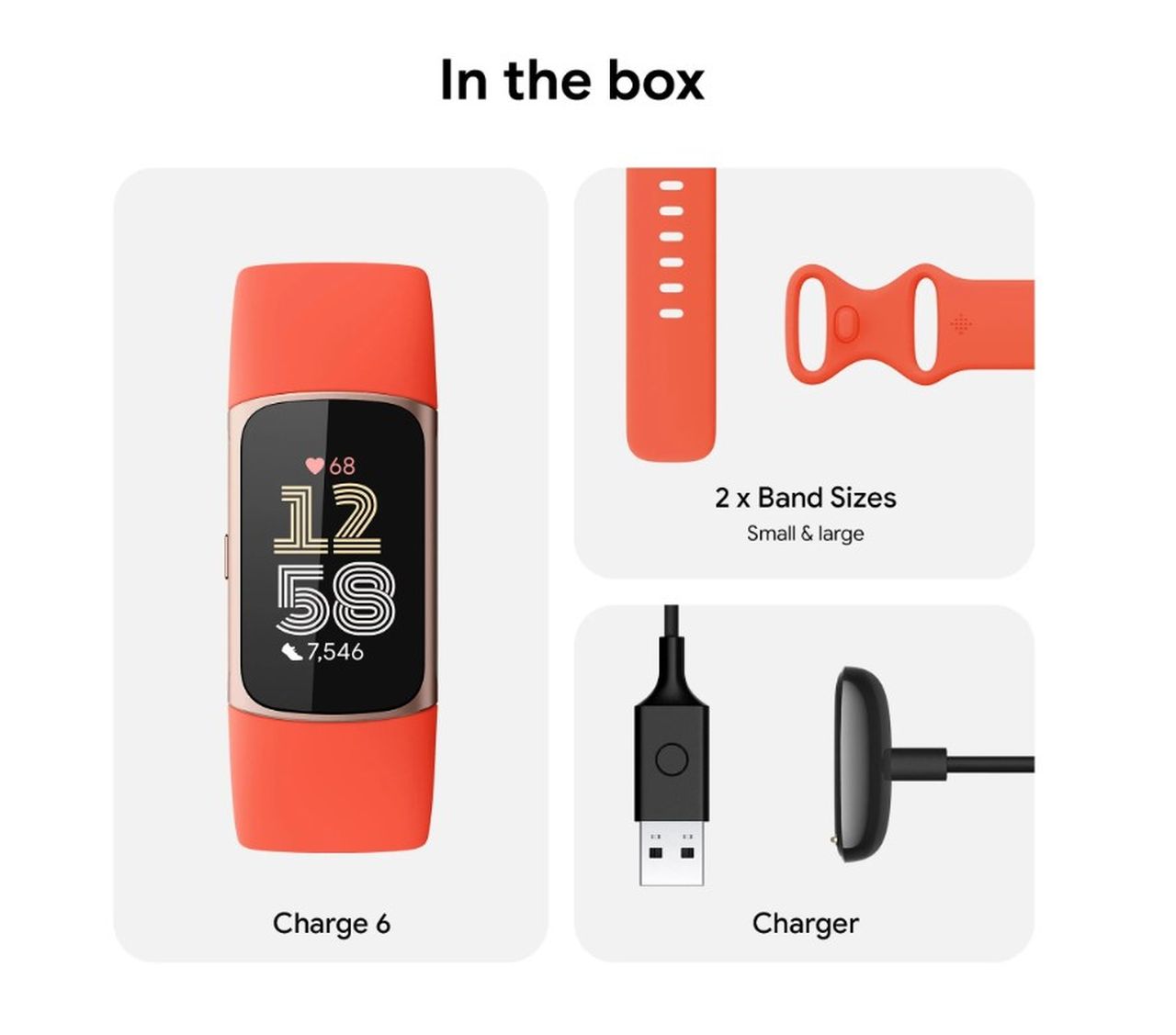 FitBit Charge 6 Fitness Tracker - Gold/Coral - Wholesales Supply