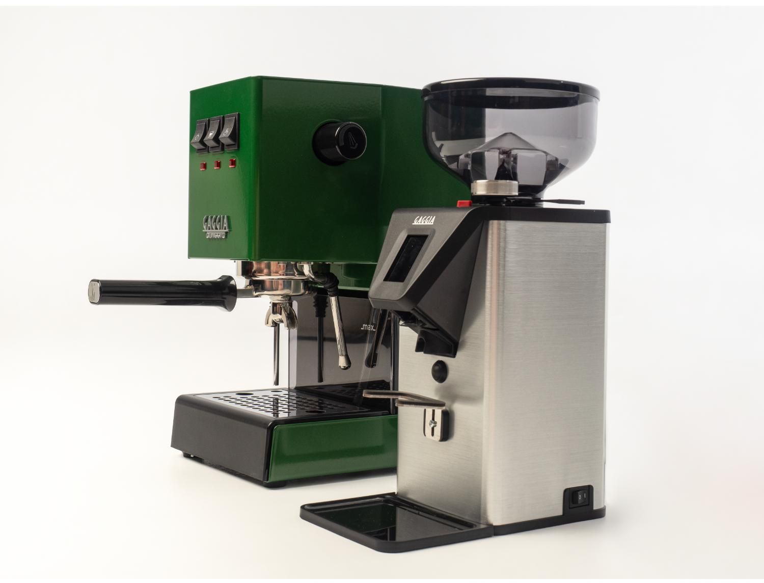 Gaggia - Classic Evo Espresso Machine - Green RI9481/17 + Premium Grinder MDF55 - Wholesales Supply
