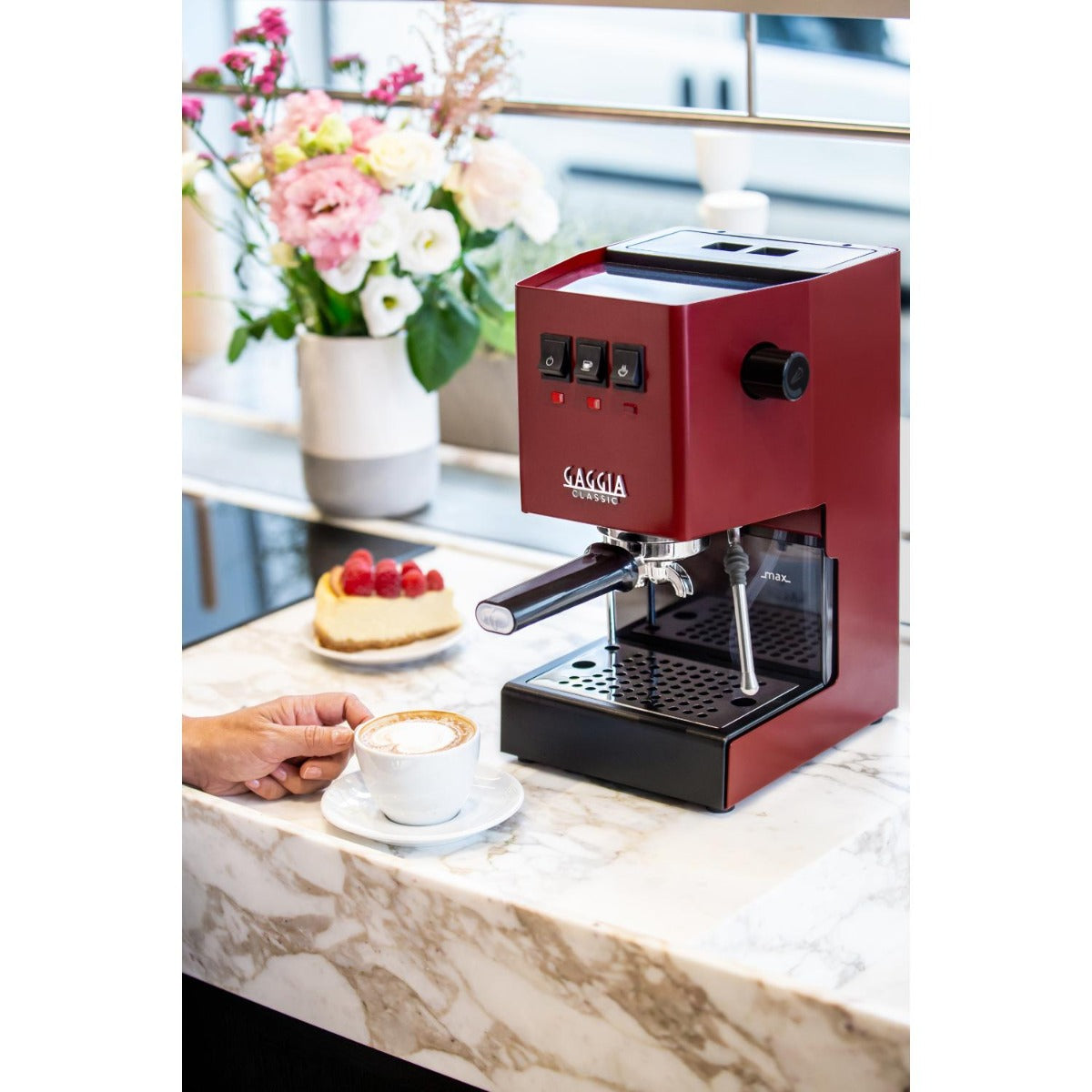 Gaggia - Classic E24 Manual Coffee Machine - Red - Wholesales Supply