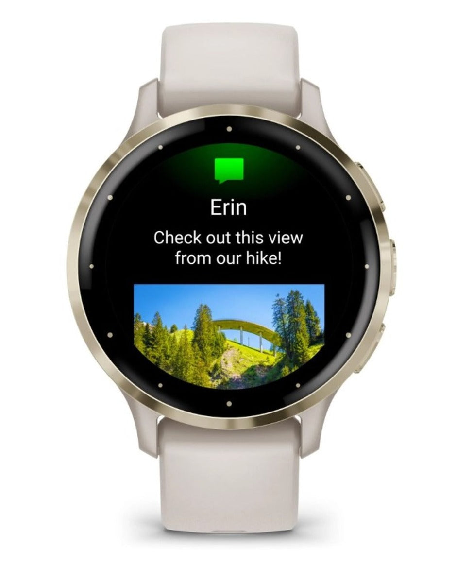 Garmin Venu 3S Sports Watch - Soft Gold Stainless Steel Bezel with Ivory Case and Silicone Band - Wholesales Supply