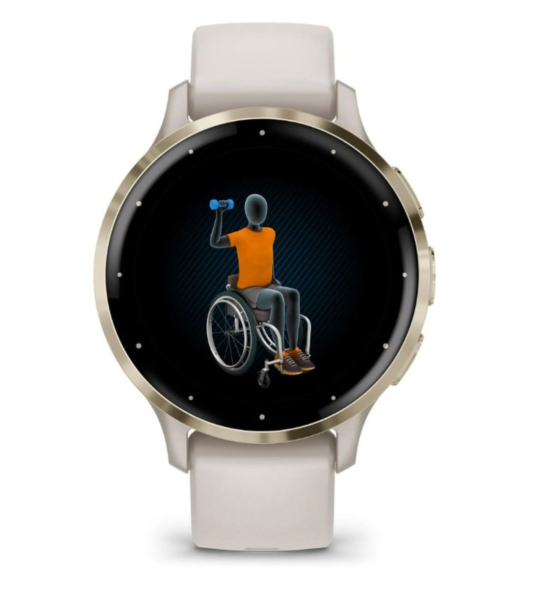 Garmin Venu 3S Sports Watch - Soft Gold Stainless Steel Bezel with Ivory Case and Silicone Band - Wholesales Supply