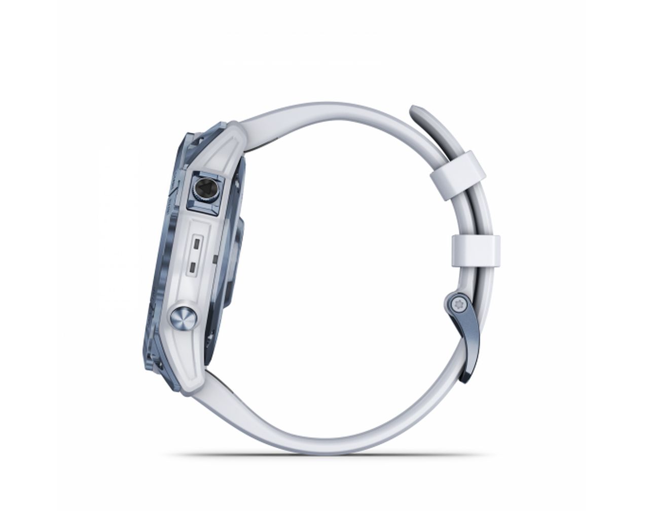 Garmin Fenix 7 Sapphire Solar Watch - Mineral Blue Titanium with Whitestone Band - Wholesales Supply