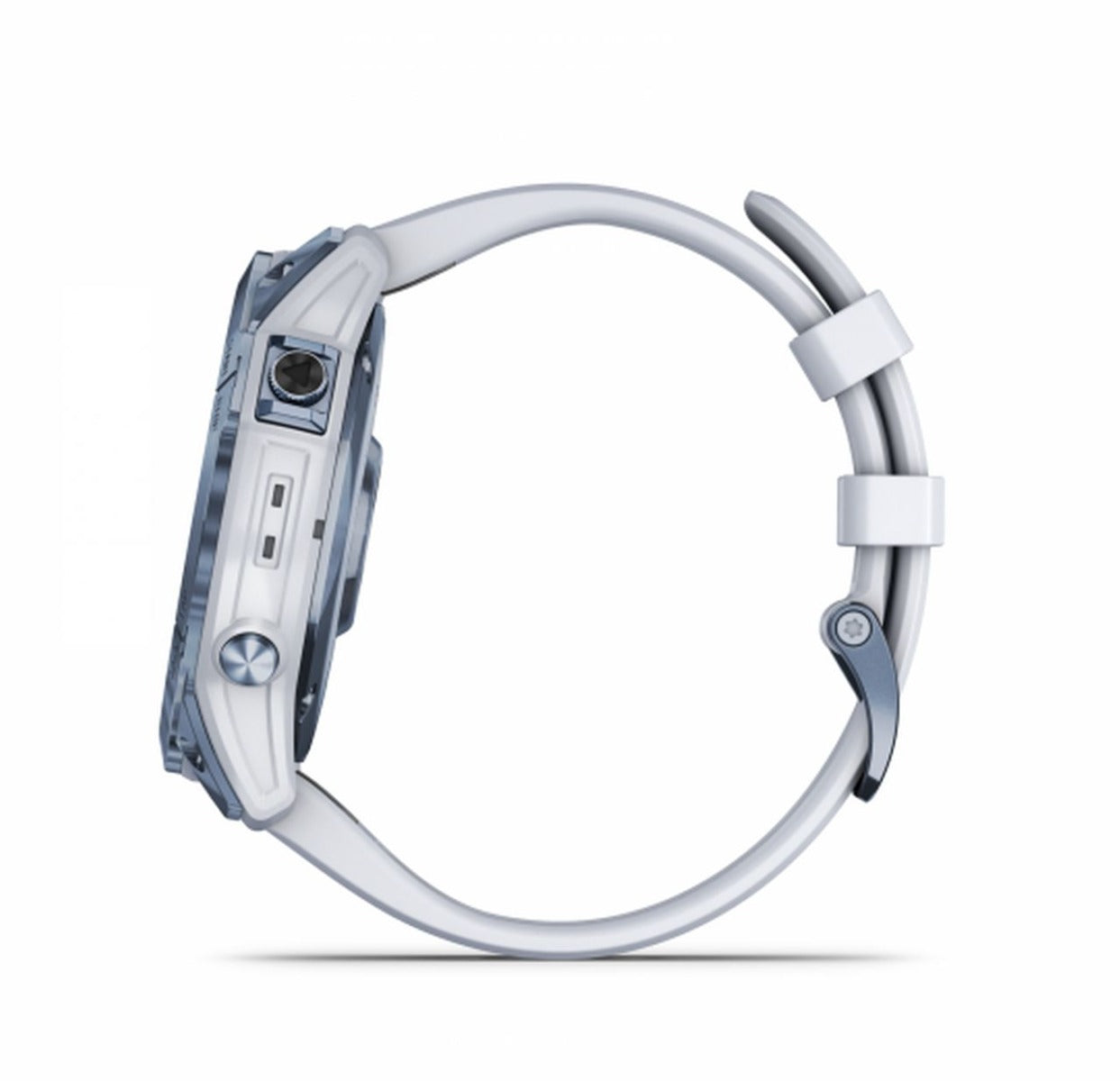 Garmin Fenix 7X Sapphire Solar Watch - Mineral Blue Titanium with Whitestone Band - Wholesales Supply