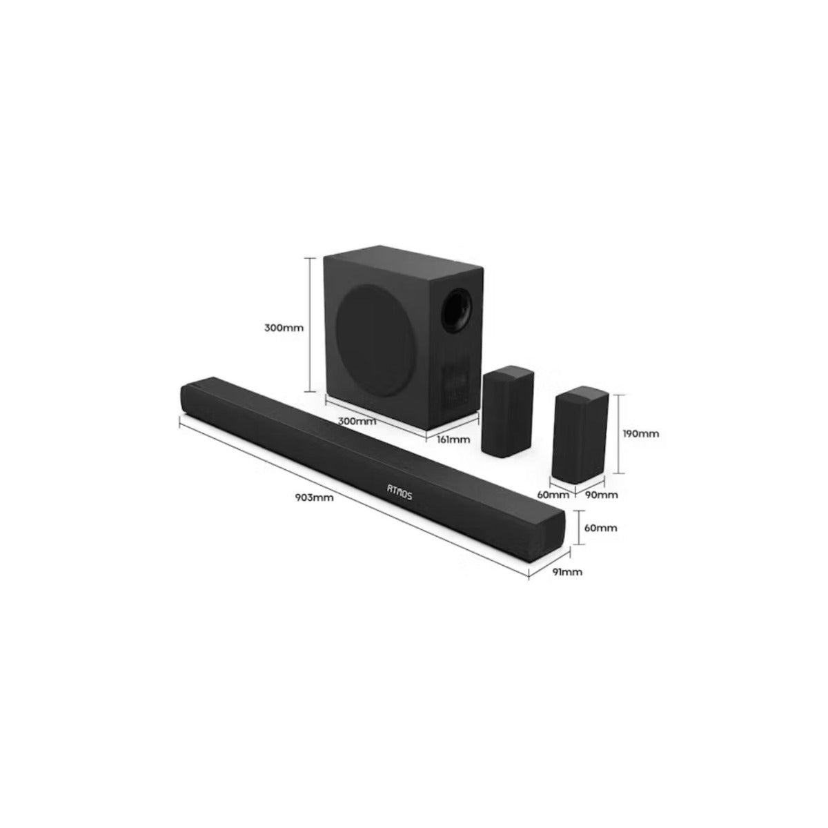 Hisense - 580W 5.1 Channel Soundbar with Dolby Atmos - Wholesales Supply