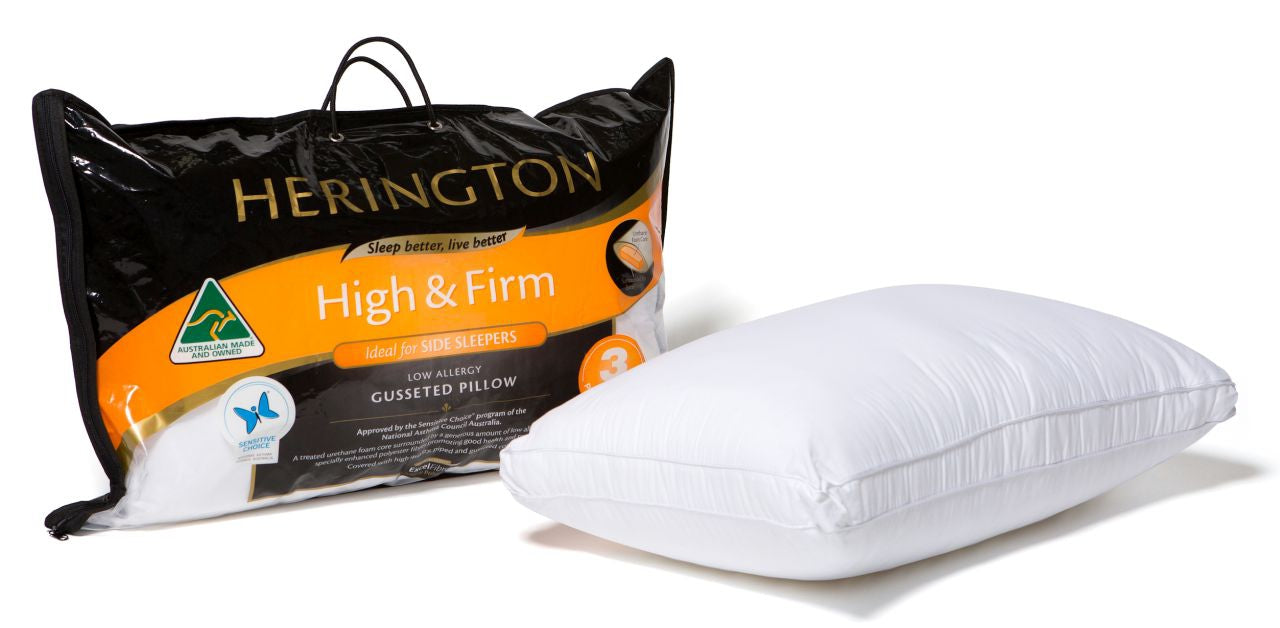 Herington - Low Allergy High & Firm Gusseted Pillow - White - Wholesales Supply