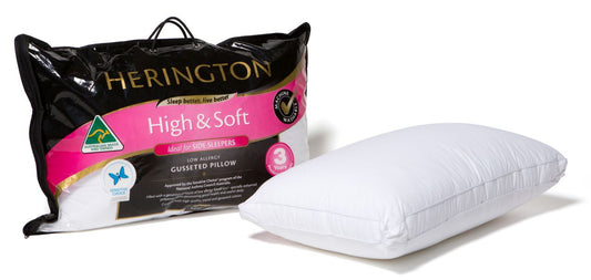 Herington - Low Allergy High & Soft Gusseted Pillow - White - Wholesales Supply