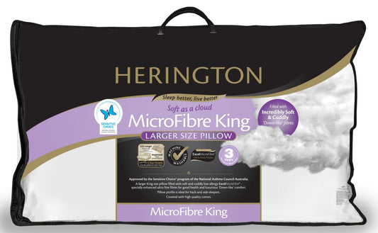 Herington - Low Allergy MicroFibre King Pillow - White - Wholesales Supply