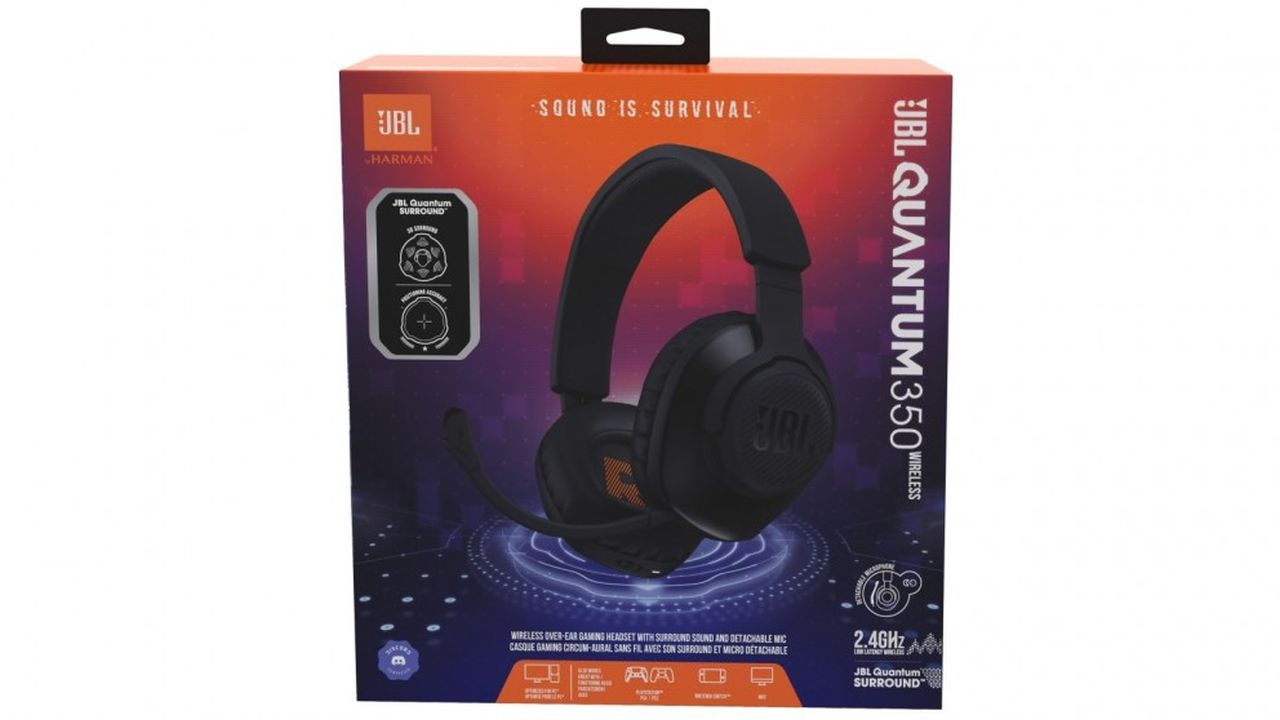 JBL Quantum 350 Gaming Over Ear Headset - Black - Wholesales Supply