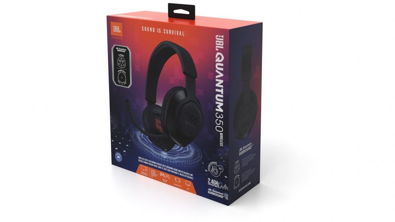 JBL Quantum 350 Gaming Over Ear Headset - Black - Wholesales Supply
