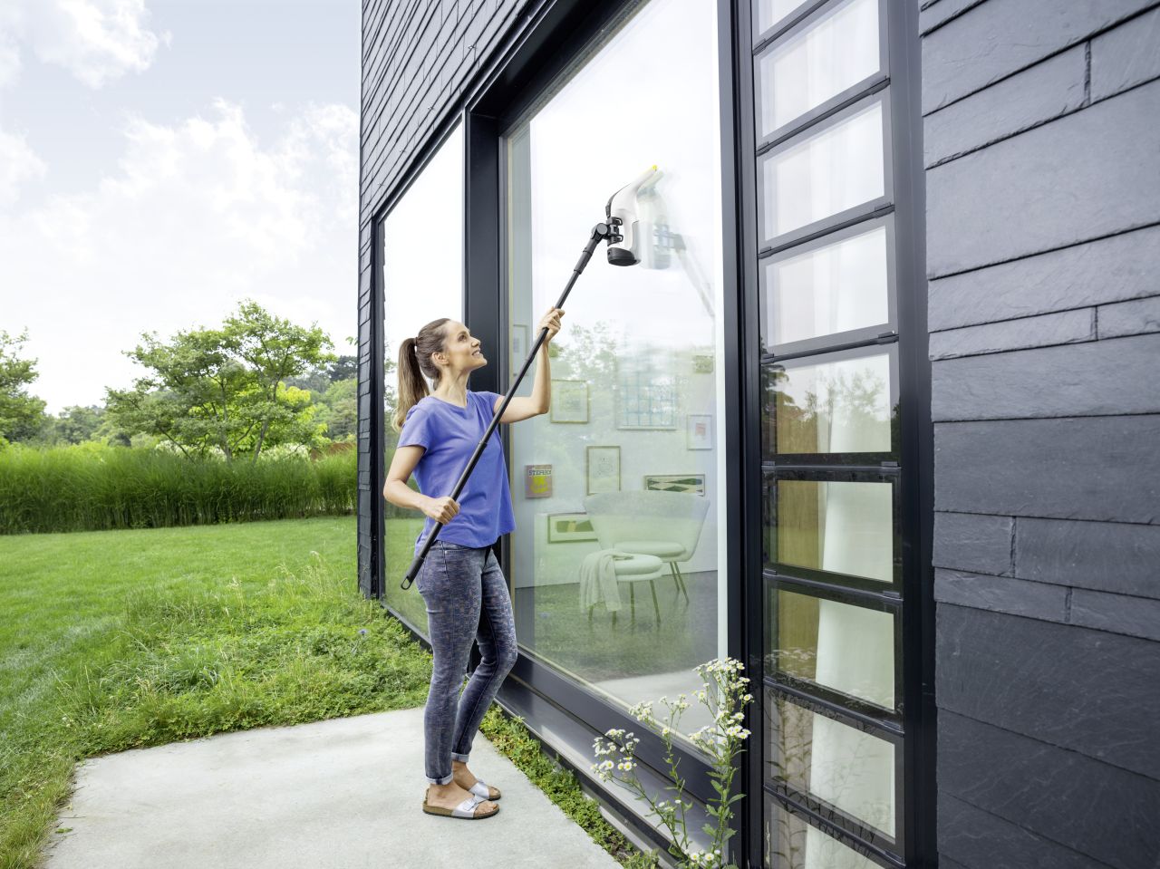 Karcher - WV 6 Plus Window Handheld Vacuum Cleaner - White - Wholesales Supply