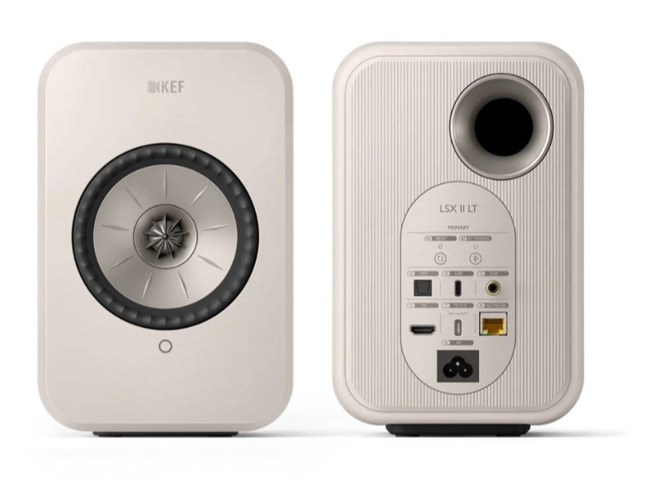 KEF LSX II LT Wireless HiFi Speakers - Stone White - Wholesales Supply