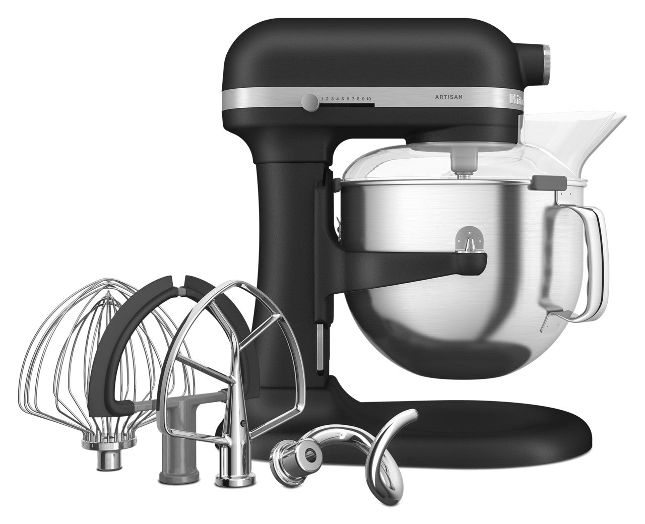 KitchenAid - 6.6L Artisan Bowl Lift Mixer - Cast Iron Black - Wholesales Supply