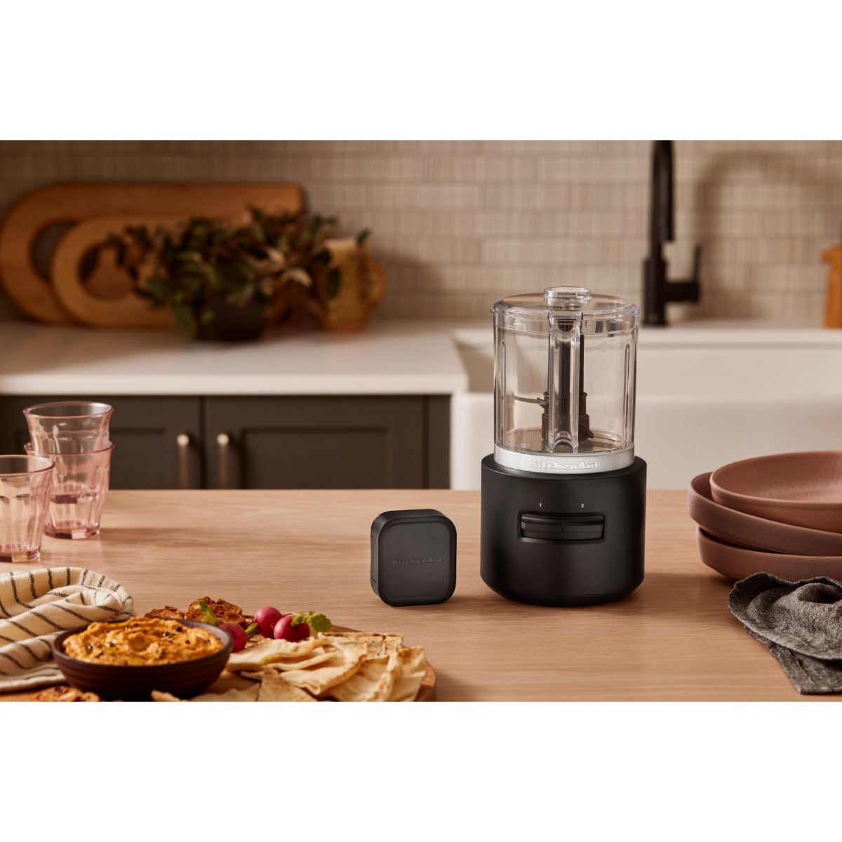 KitchenAid - Cordless Go 5 Cup Food Chopper Without Battery - Matte Black - Wholesales Supply