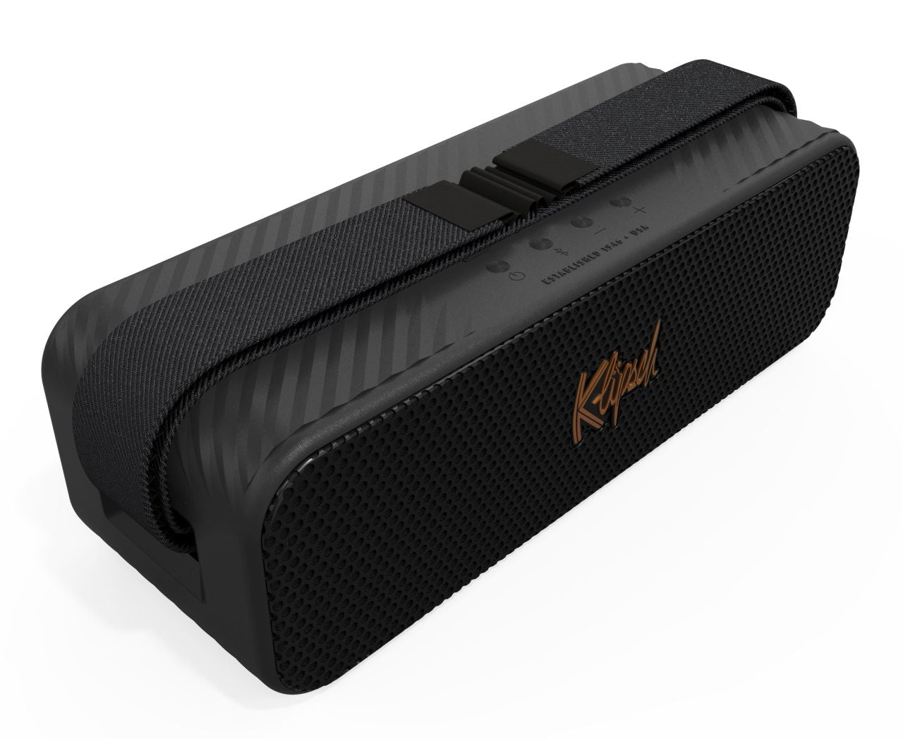 Klipsch - Detroit Portable Bluetooth Speaker 2 x 15 Watts RMS 20 Hr Battery - Black - Wholesales Supply