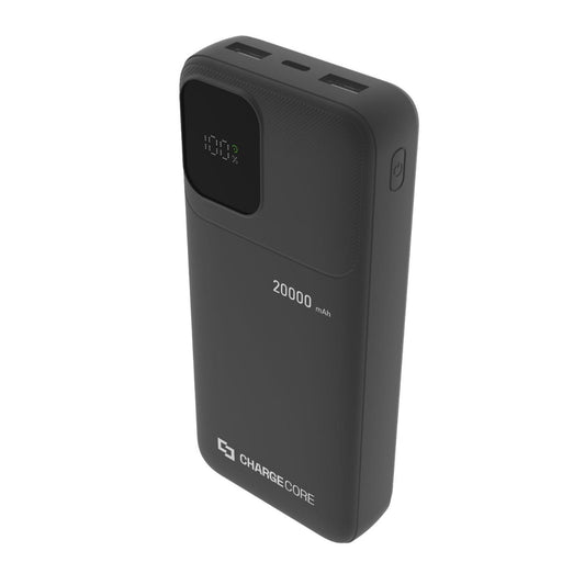 Laser - ChargeCore SafeCharge Max 20K Powerbank - Black - Wholesales Supply