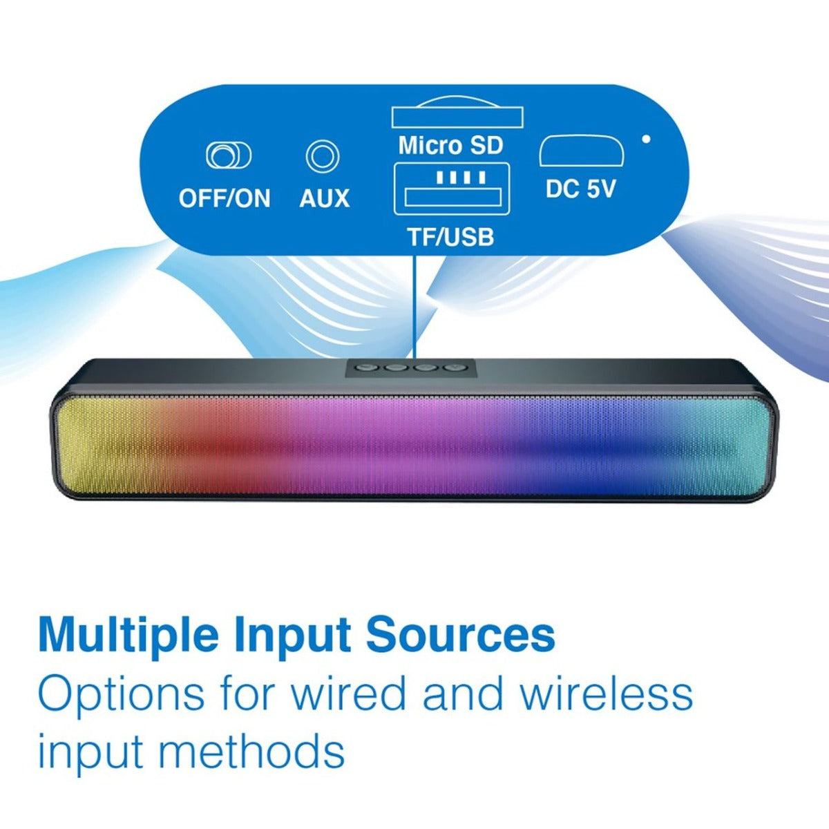 Laser Gaming Bluetooth RGB Soundbar - Wholesales Supply