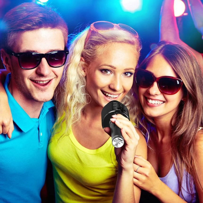 Laser Karaoke LED Microphone - Black - Wholesales Supply