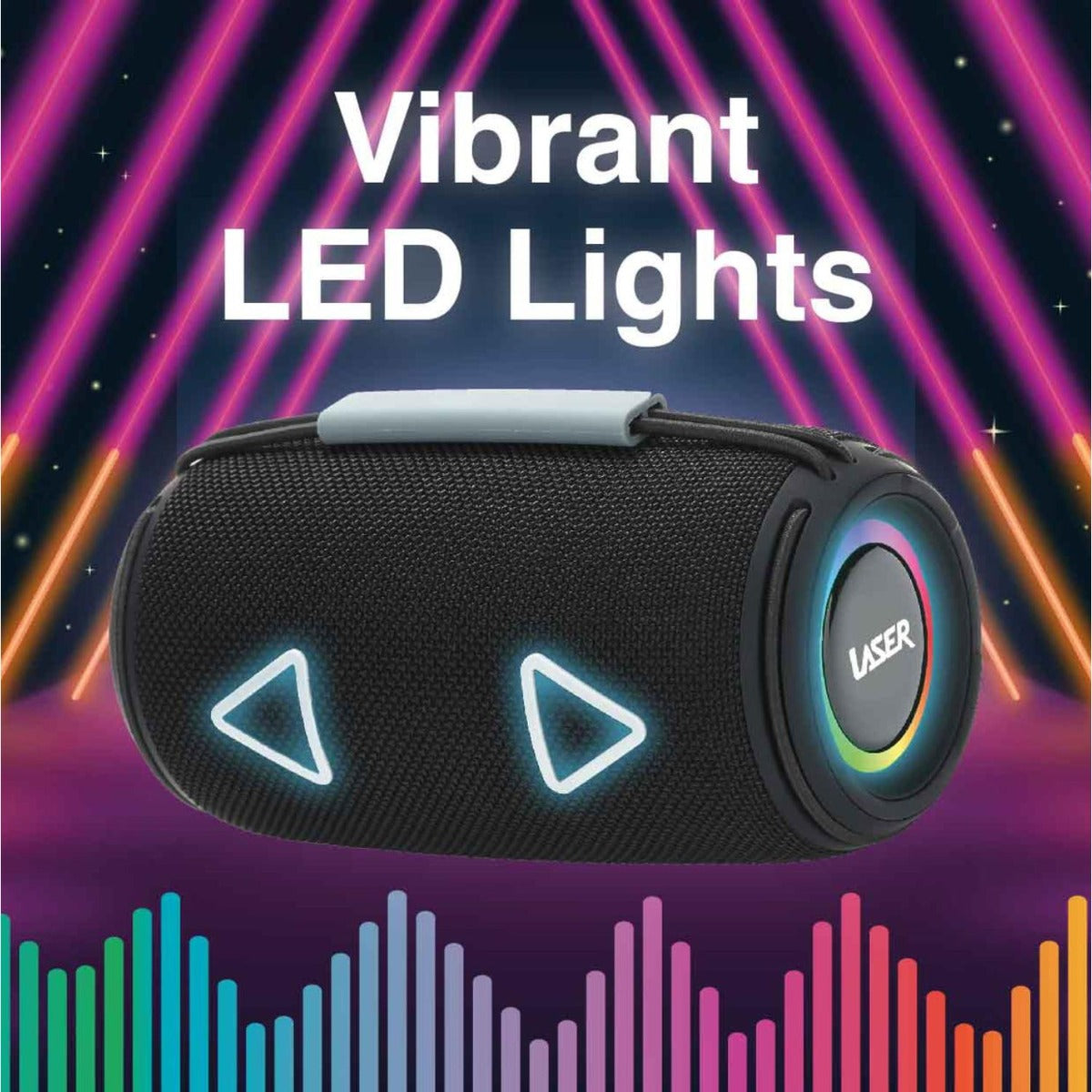 Laser - Portable Fabric Bluetooth speaker Max - Black - Wholesales Supply