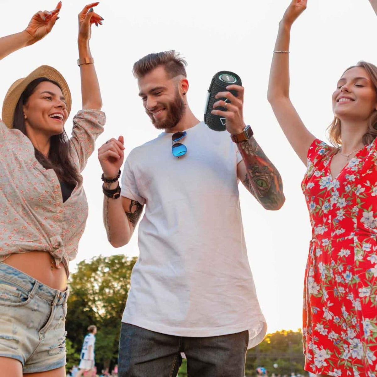 Laser - Portable Fabric Bluetooth speaker Max - Black - Wholesales Supply