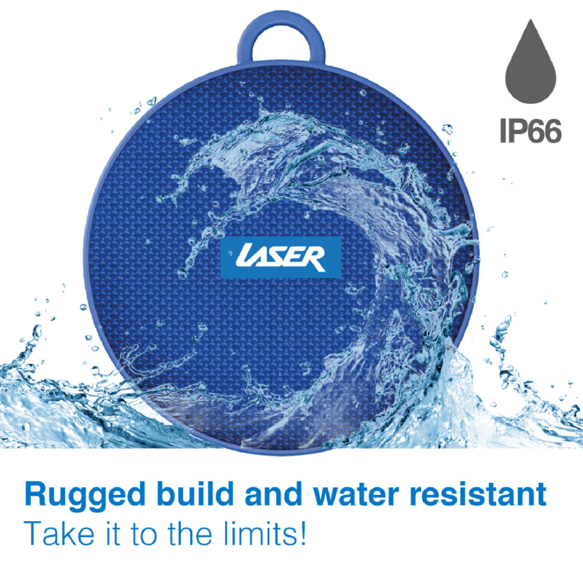 Laser Portable Outdoor Bluetooth Speaker with Bicycle Mount - Blue - Wholesales Supply