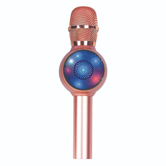 Laser - LED Karaoke Microphone Gold - Wholesales Supply