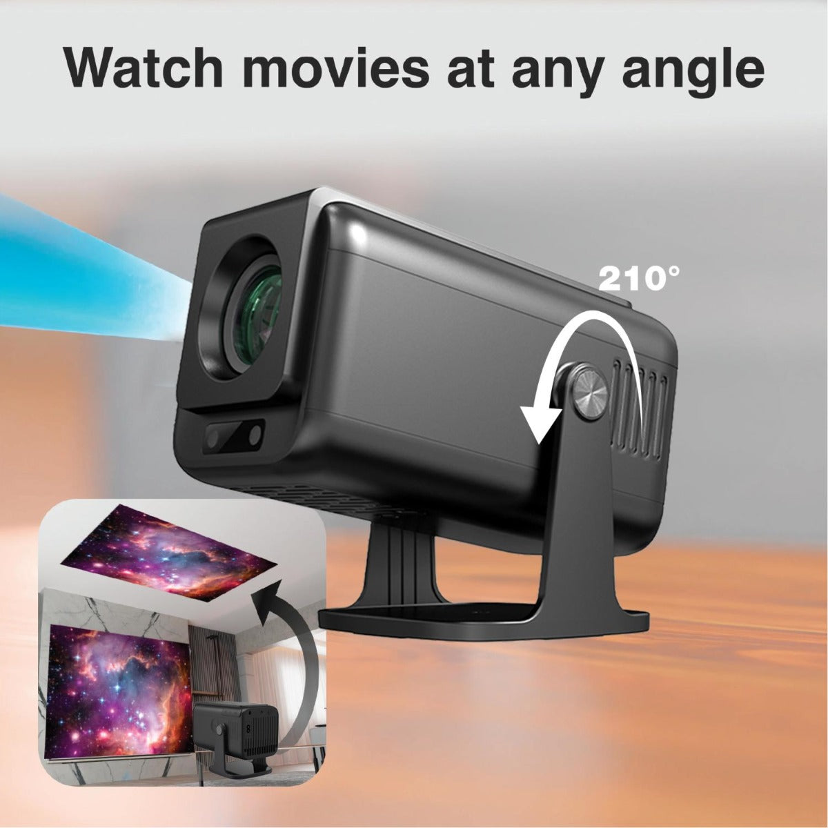 Laser - 1080p Android Multi-Angle LED Projector - Wholesales Supply