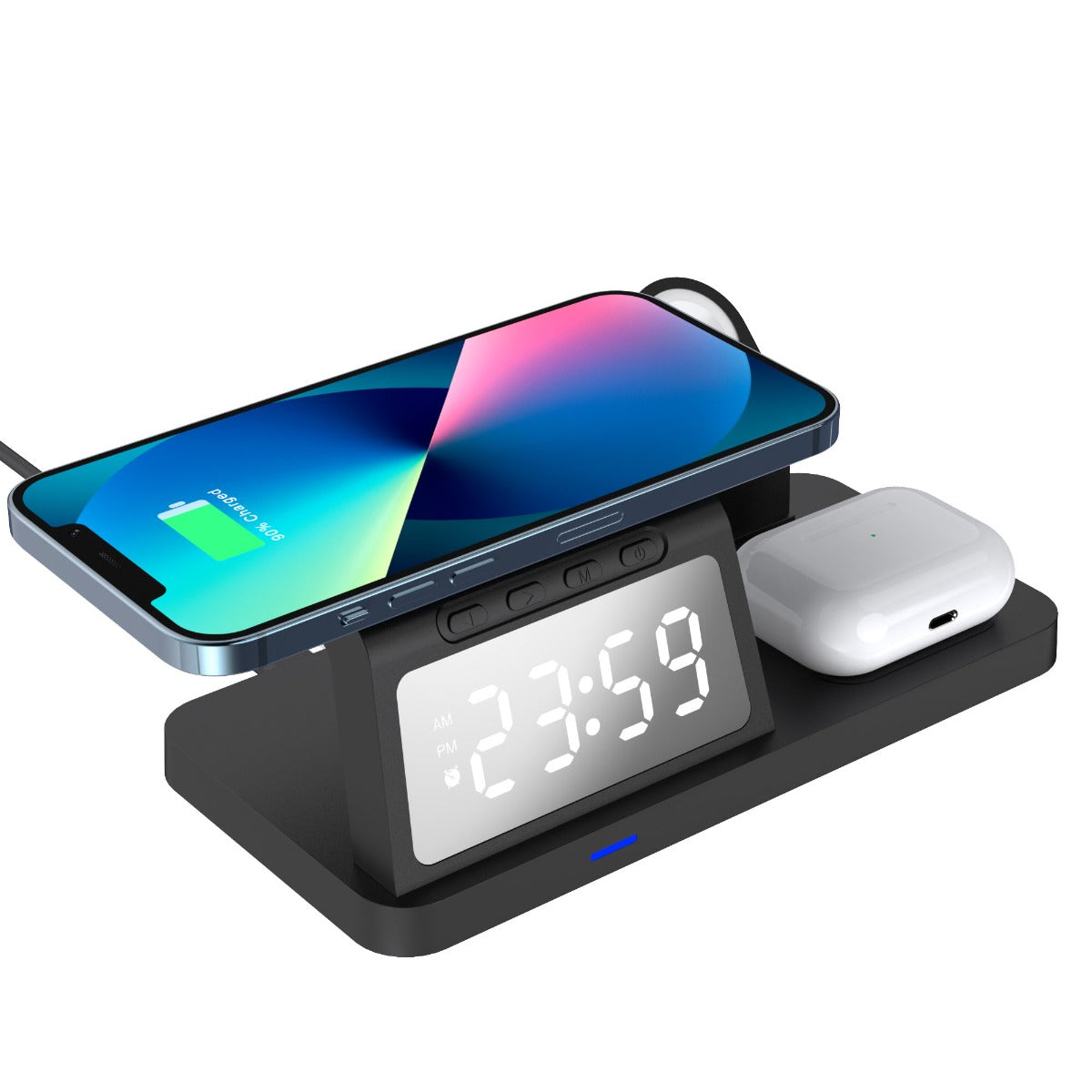 Laser 3 in 1 Charging Station with Alarm Clock - Wholesales Supply