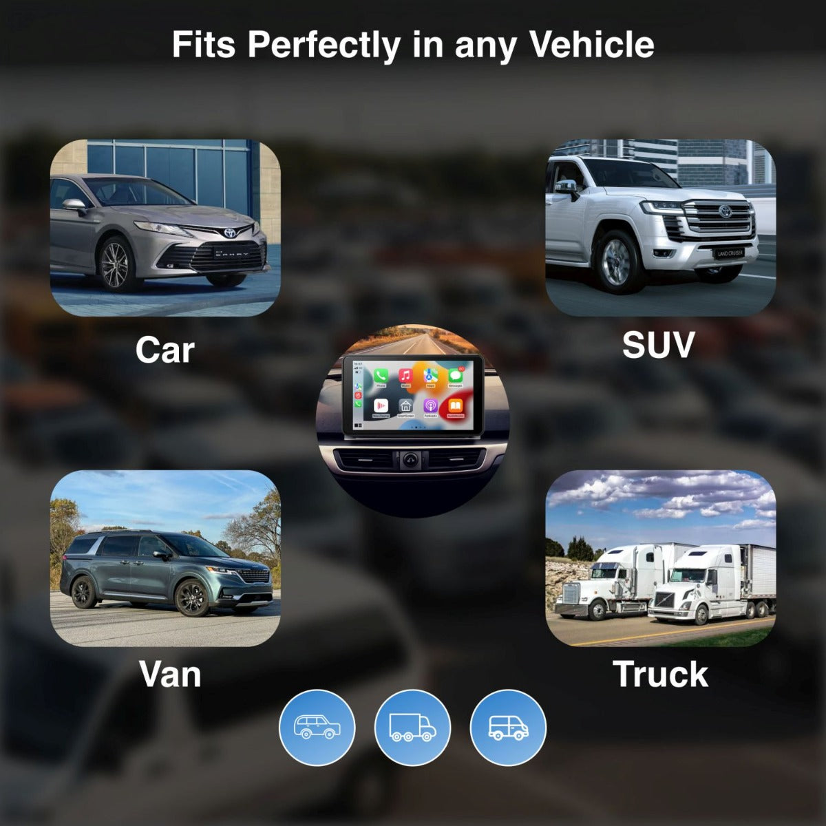 Laser - 7 inch Portable CarPlay Android Auto Touchscreen - Wholesales Supply