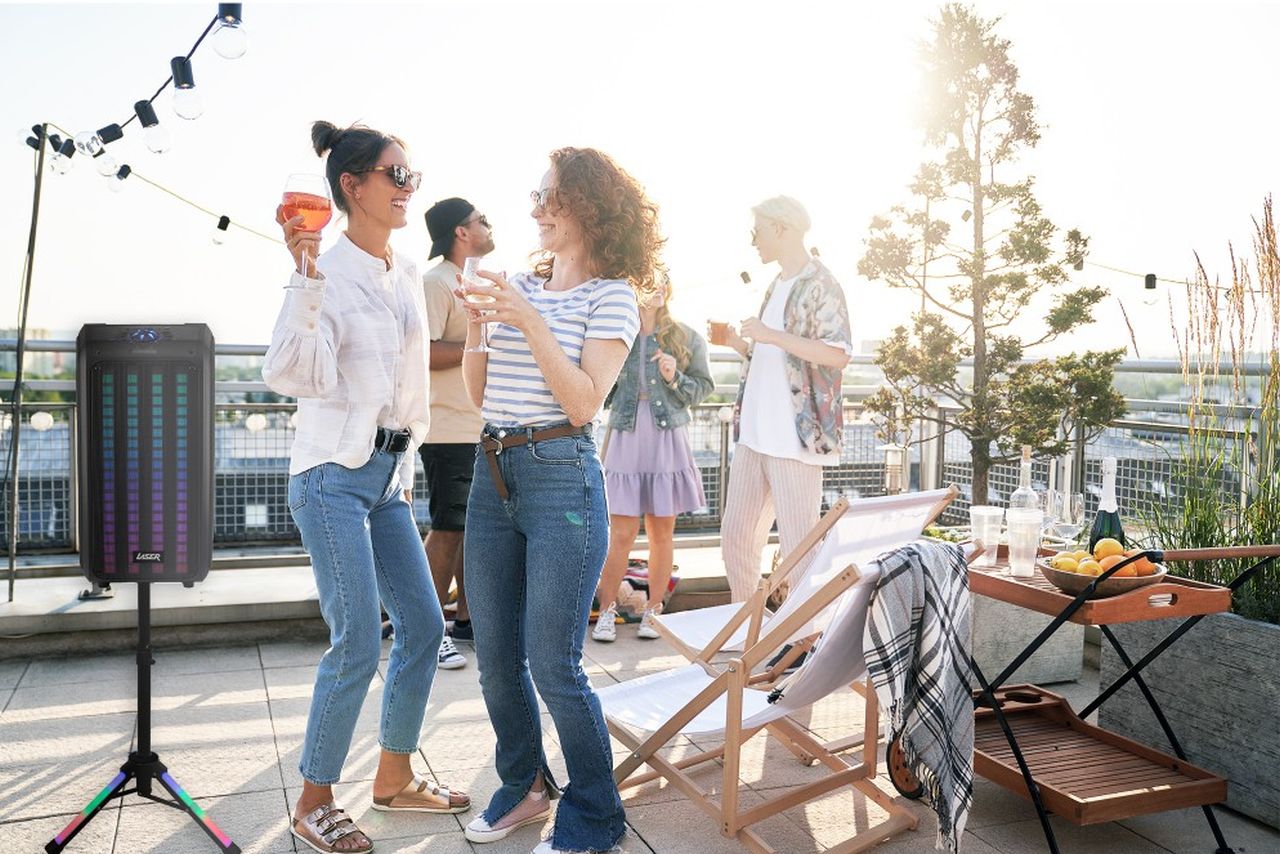 Laser Backpack LED Party Speaker with Tripod - Wholesales Supply