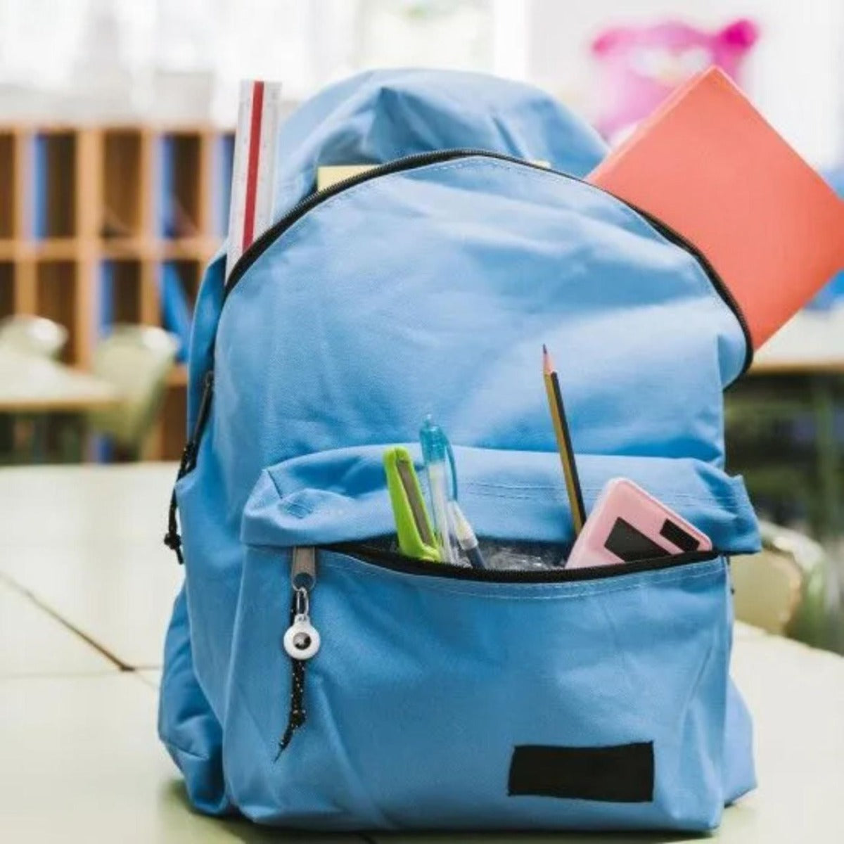 Laser Durable Silicone AirTag Key Rings  - Black and White 4 Pack - Wholesales Supply