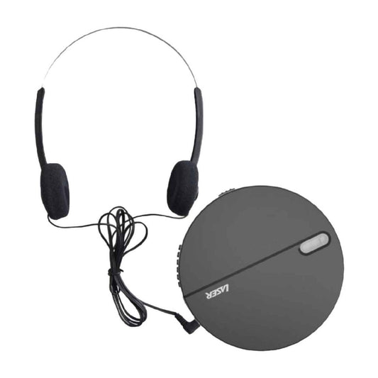 Laser - Portable CD MP3 Player w Anti-Skip Tech & Headphones - Wholesales Supply