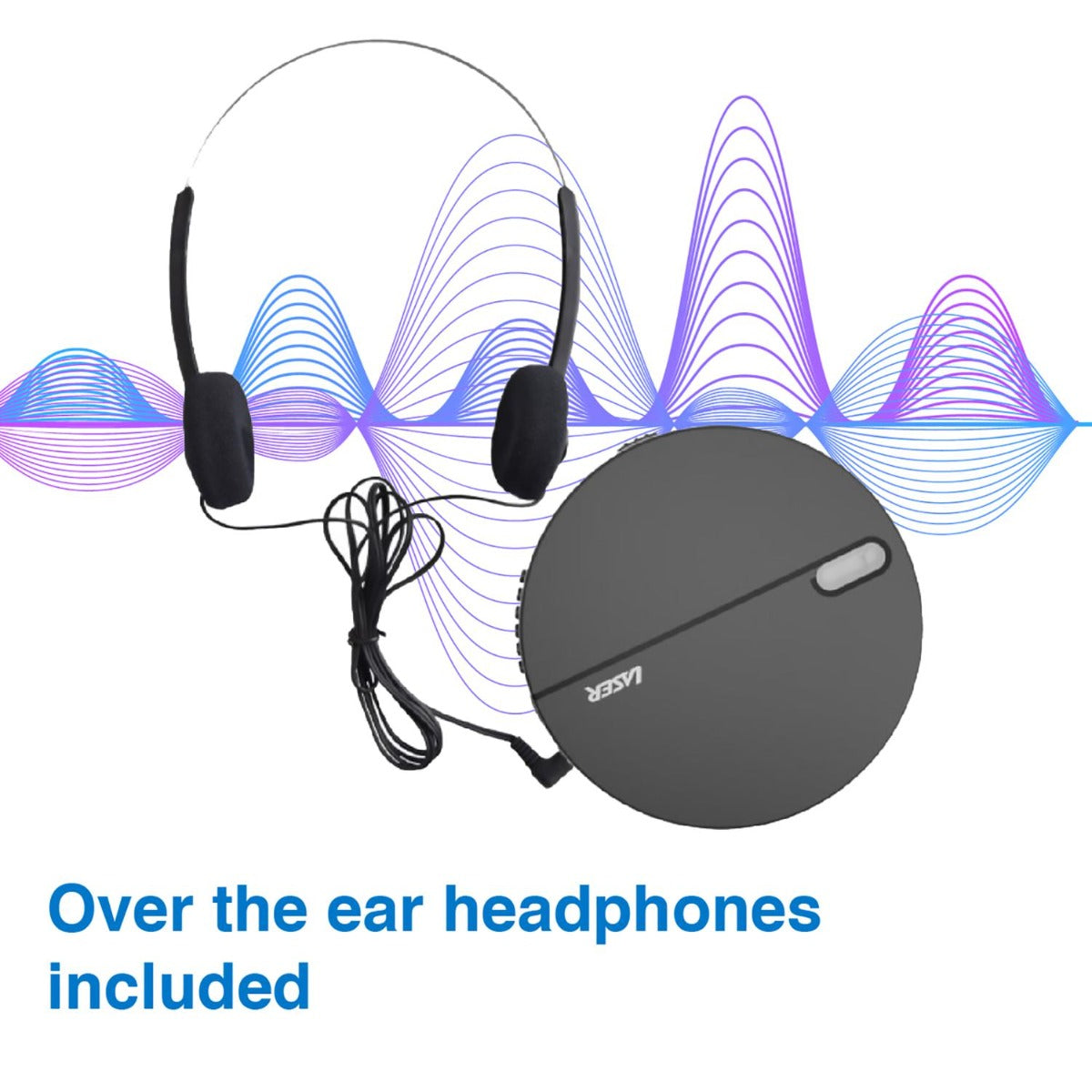 Laser - Portable CD MP3 Player w Anti-Skip Tech & Headphones - Wholesales Supply