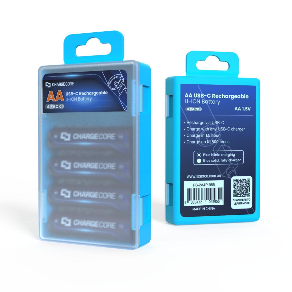 Laser - USB-C Rechargeable AA Battery 4PK - Wholesales Supply