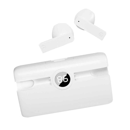 Laser - TWS Earbuds with Powerbank Charging Case White - Wholesales Supply
