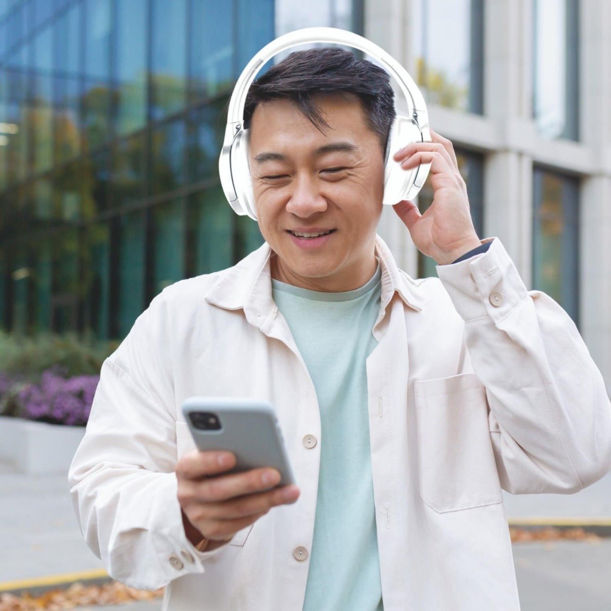 Laser - Wireless Headphone with ANC - White - Wholesales Supply