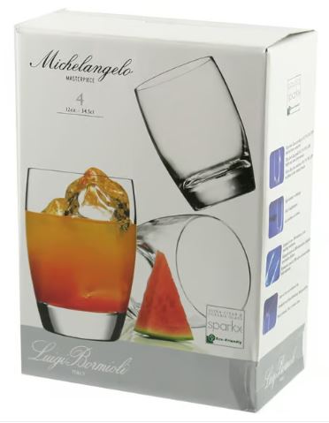 Luigi Bormioli - Masterpiece 345ml tumbler set of 4 - Wholesales Supply