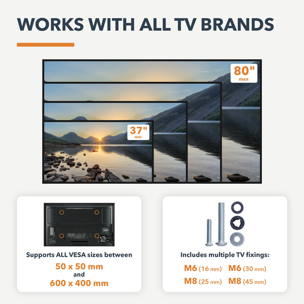 Mahara Tilting TV Wall Mount Bracket for 37" to 80" TV - Wholesales Supply