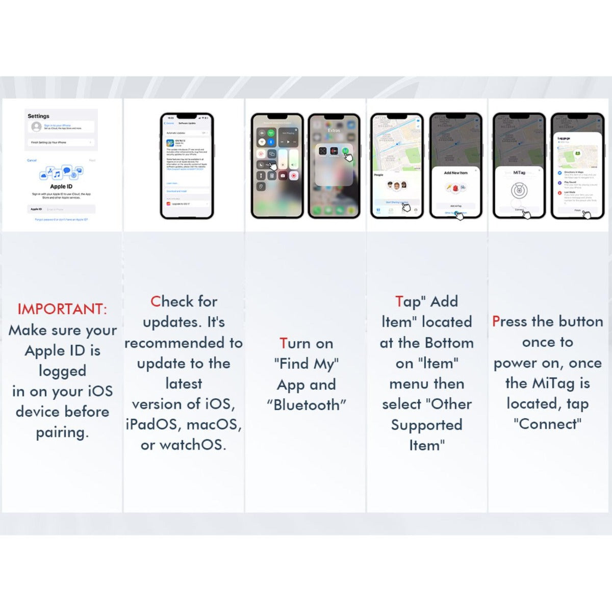 Mili - MiTag Travel Wallet - White - Wholesales Supply