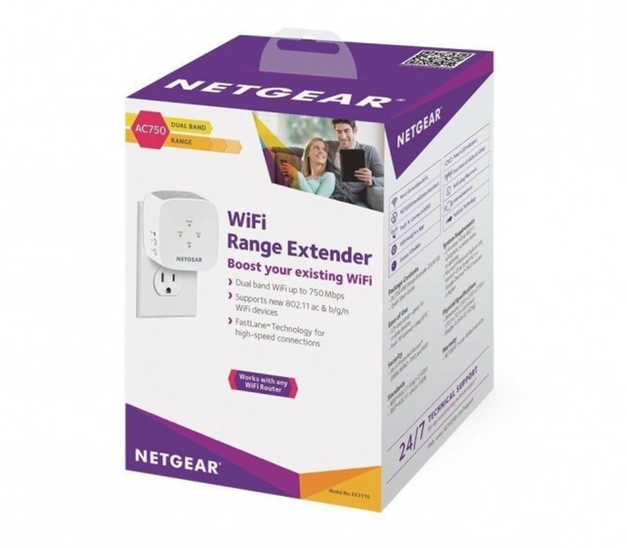 Netgear AC750 WiFi Range Ext - Wall Plug - Wholesales Supply