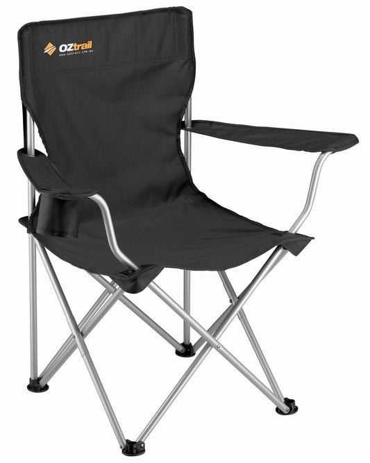 Oztrail - Classic Arm Chair - Black - Wholesales Supply