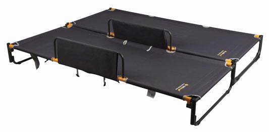 Oztrail - Deluxe Double Bunk Bed - Grey/Yellow - Wholesales Supply