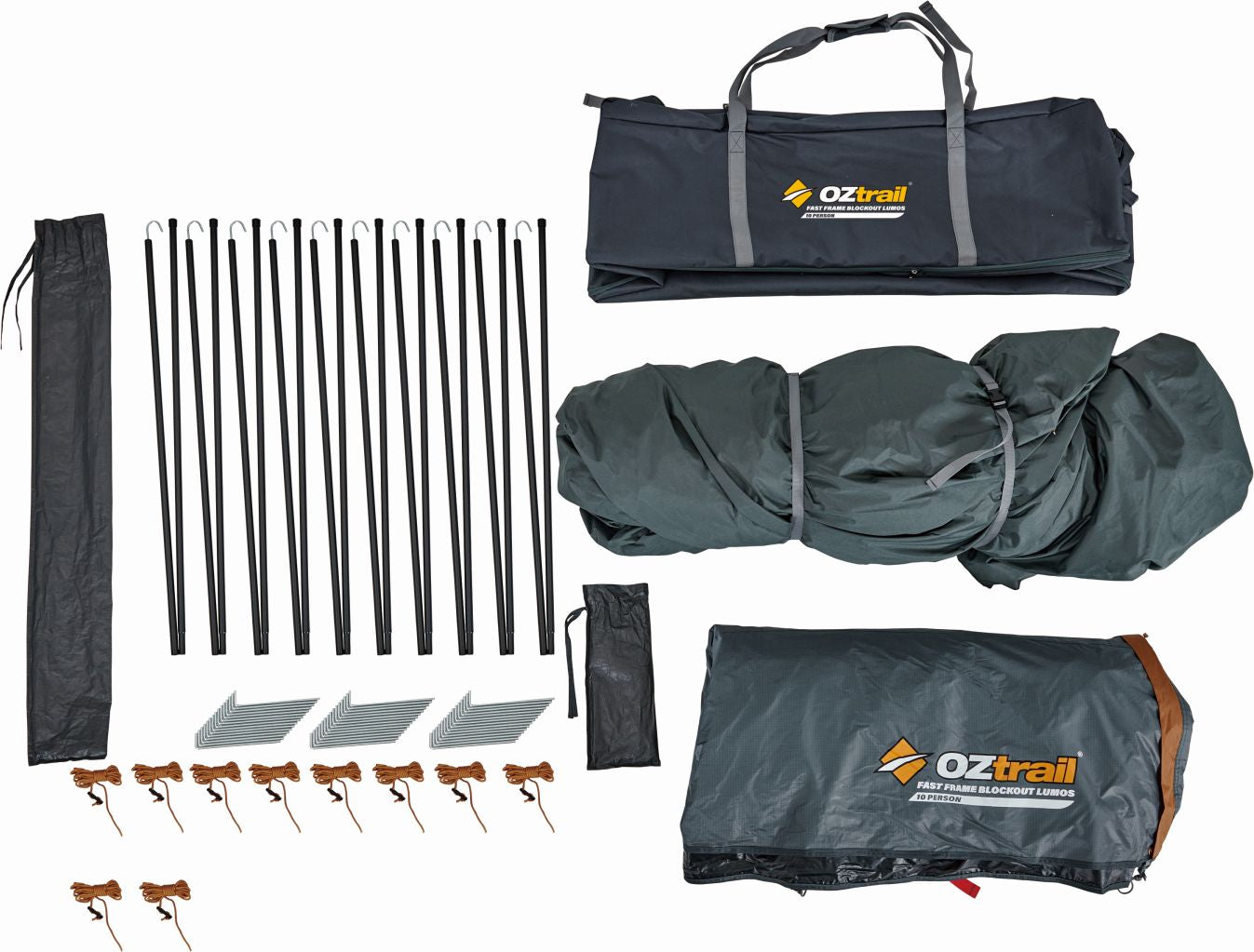 Oztrail - Fast Frame BlockOut Lumos Tent 10 Person - Wholesales Supply