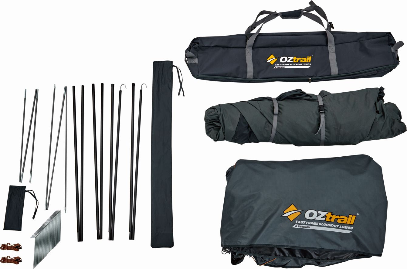 Oztrail - Fast Frame BlockOut Lumos Tent 6 Person - Wholesales Supply