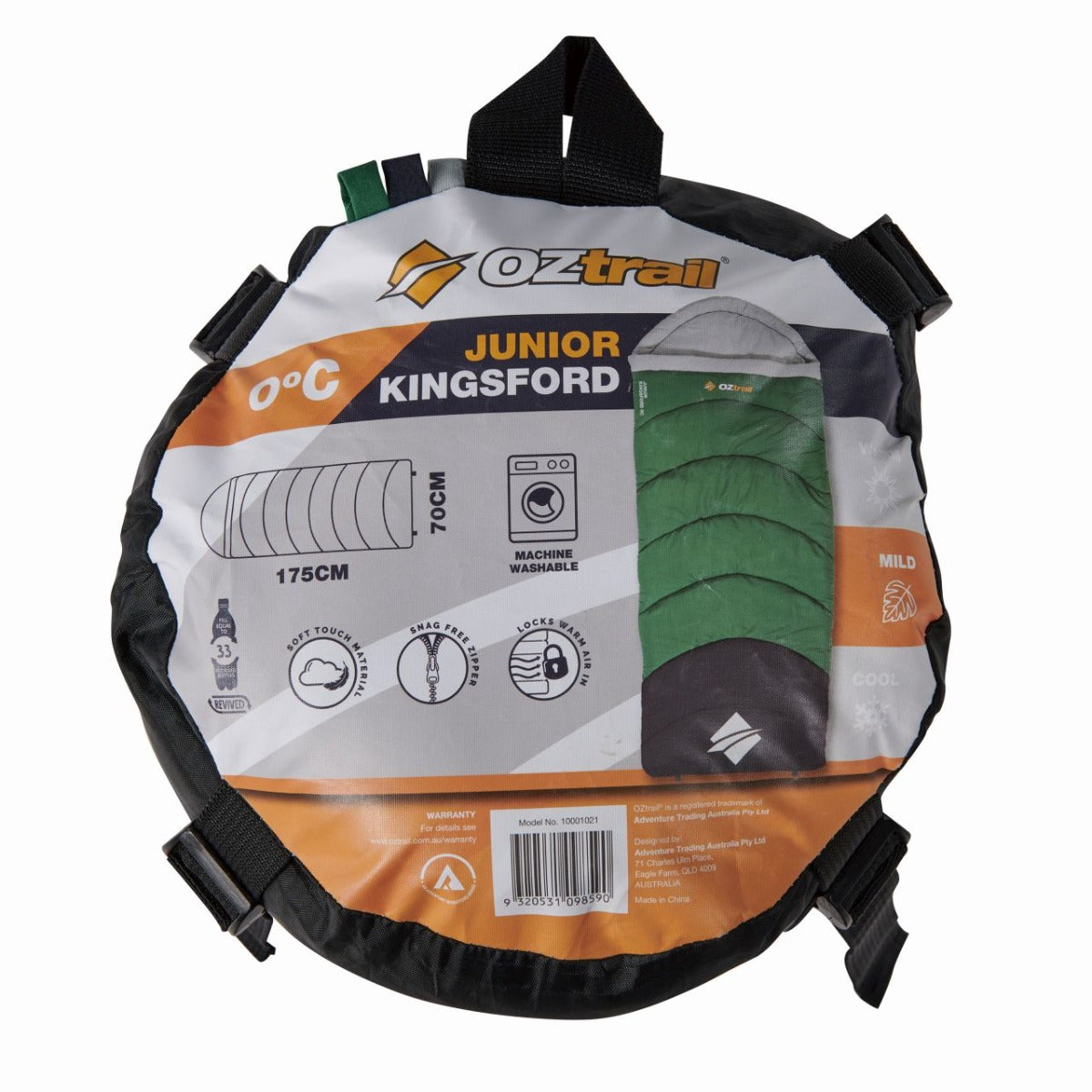 Oztrail - Junior Kingsford Sleeping Bag 0C - Wholesales Supply
