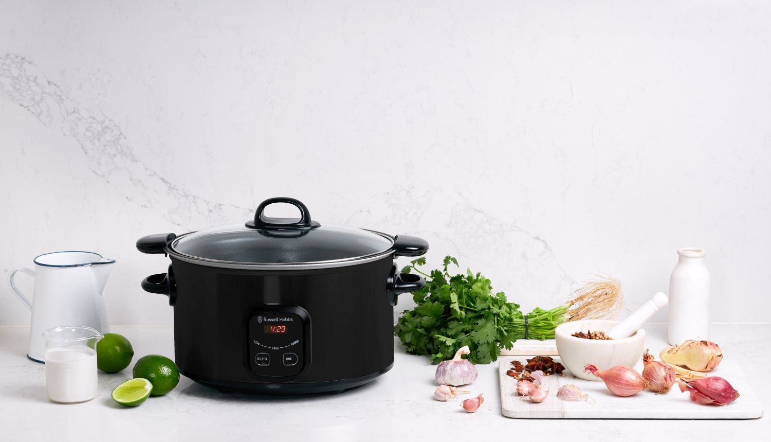 Russell Hobbs - 6L Searing Slow Cooker - Matte Black - Wholesales Supply