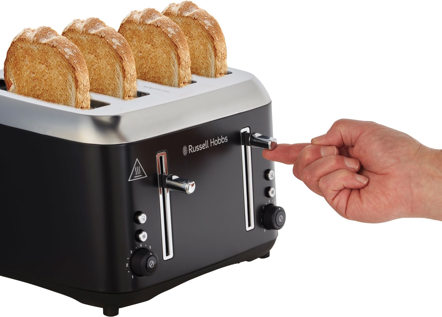 Russell Hobbs - Addison 4 Slice Toaster - Matte Black - Wholesales Supply