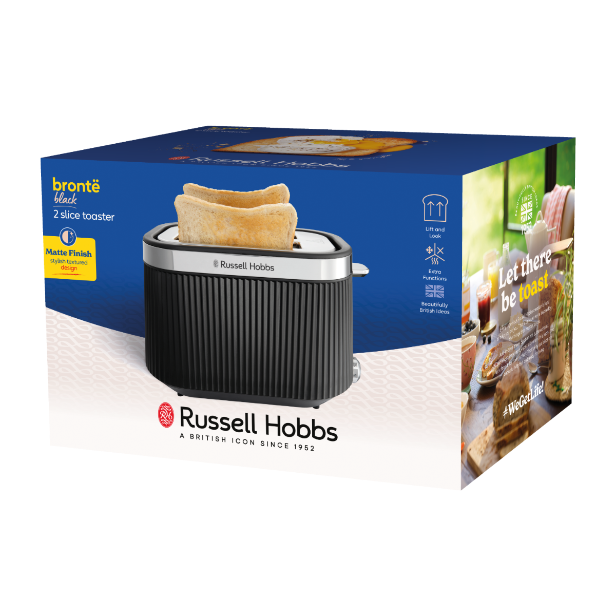 Russell Hobbs - Bronte 2 Slice Toaster - Black - Wholesales Supply