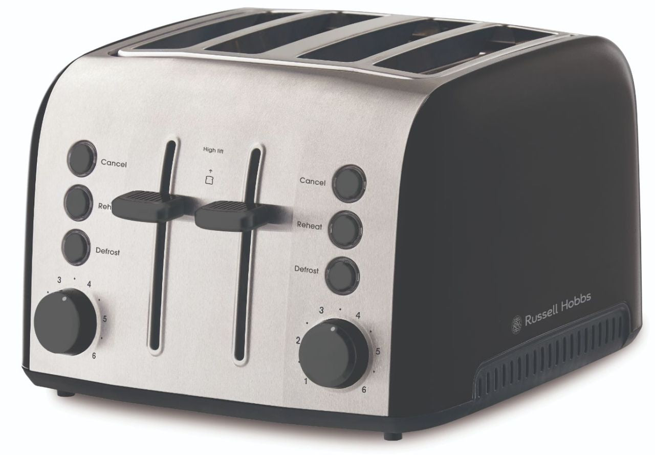 Russell Hobbs - Brooklyn 4 Slice Toaster - Black - Wholesales Supply