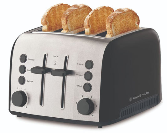 Russell Hobbs - Brooklyn 4 Slice Toaster - Black - Wholesales Supply
